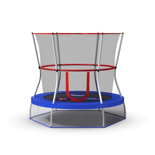Skywalker 60" Round Mini Trampoline w/ Enclosure - Seaside Adventure